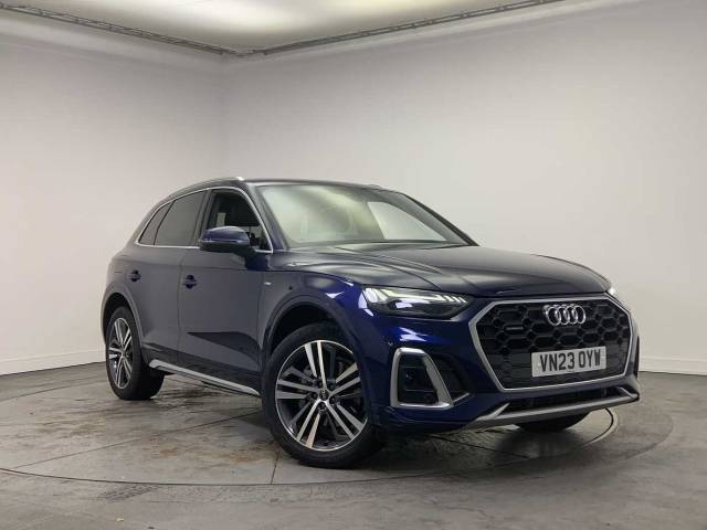 Audi Q5 2.0 S line 45 TFSI quattro 265 PS S tronic 4x4 vehicle Petrol Navarra blue, metallic