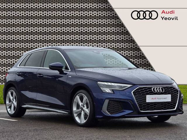 Audi A3 Sportback 1.0 S line 30 TFSI  110 PS 6-speed Hatchback Petrol Navarra blue, metallic