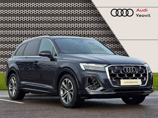 Audi Q7 TFSI e 3.0 SUV  S line TFSI e quattro 394 PS tiptronic 4x4 vehicle Hybrid Waitomo blue, metallic