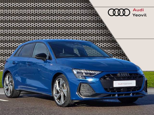 Audi A3 Sportback 1.5 Black Edition 35 TFSI  150 PS S tronic Hatchback Petrol Ascari Blue Metallic