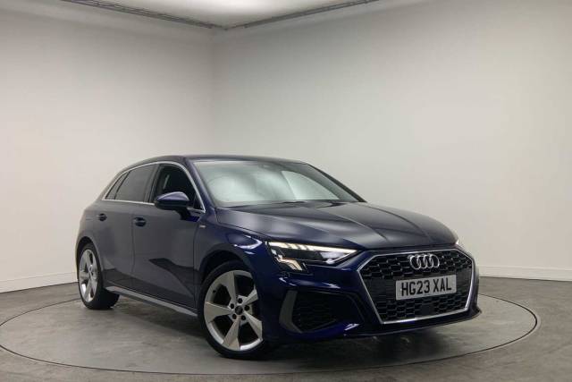 Audi A3 Sportback 1.5 (O) S line 35 TFSI  150 PS S tronic Hatchback Petrol Navarra blue, metallic