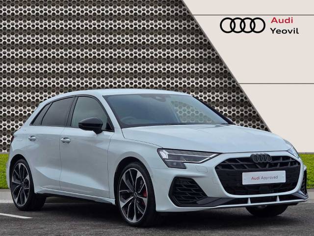 Audi S3 Sportback 2.0 Black Edition TFSI  333 PS S tronic Hatchback Petrol Glacier white, metallic