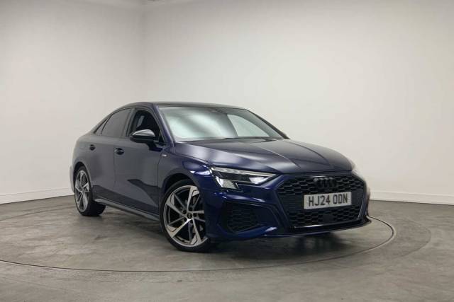 Audi A3 Saloon 1.5 Black Edition 35 TFSI  150 PS S tronic Saloon Petrol Navarra blue, metallic