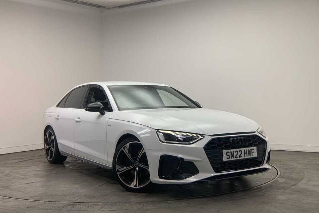 Audi A4 Saloon 2.0 Black Edition 35 TFSI  150 PS S tronic Saloon Petrol Ibis White