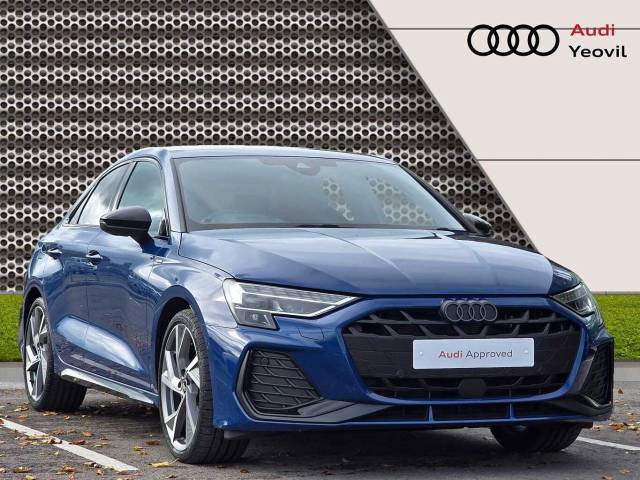 Audi A3 Saloon 1.5 Black Edition 35 TFSI  150 PS S tronic Saloon Petrol Ascari Blue Metallic