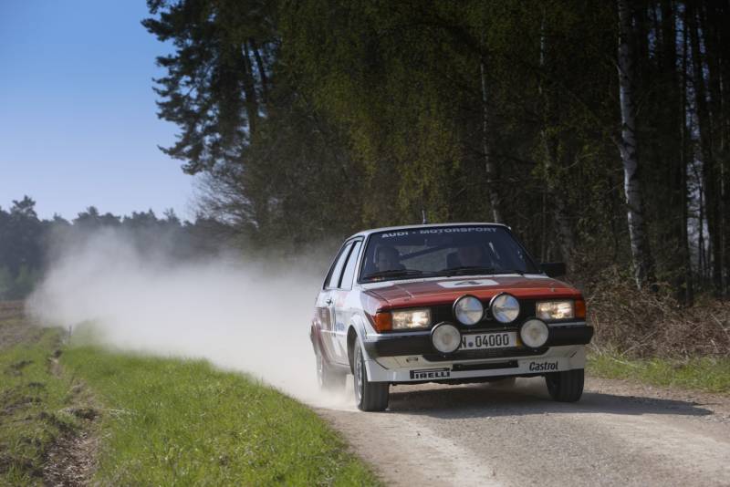 Audi Quattro on a rally